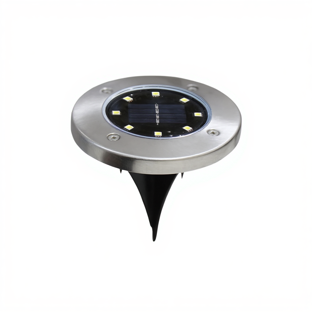 Вуличний світильник ґрунтовий 8 LED із сонячною панеллю 4 штуки в наборі автономний ліхтар для саду світлодіодний HP-L-1 - Зображення 2