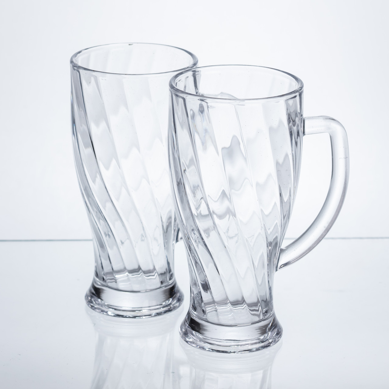 Набір скляних кухлів для пива Glass Mug, 2 шт, по 420 мл HP-17-59 - Зображення 3