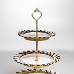 Три ярусна фруктовниця для сервірування десертів і фруктів 25х33 см ML2085 - Зображення 4