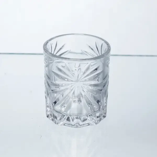 Набір чарок для настоянок Rocks Glass, 6 штук по 75 мл з рельєфним візерунком HP-17-8 - Зображення 3