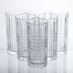 Набір склянок Geometric Glass (6 штук, об'єм 300 мл) з рельєфним візерунком HP-17-3