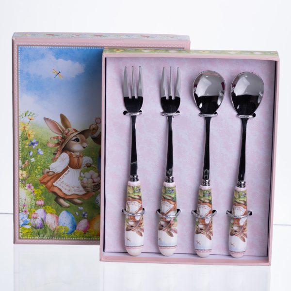 Набір столових приборів Rabbit Family, 4 предмети для 2 осіб HP-7323-12