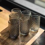 Набір склянок Geometric, 6 штук по 400 мл, прозорі склянки для напоїв - Зображення 2