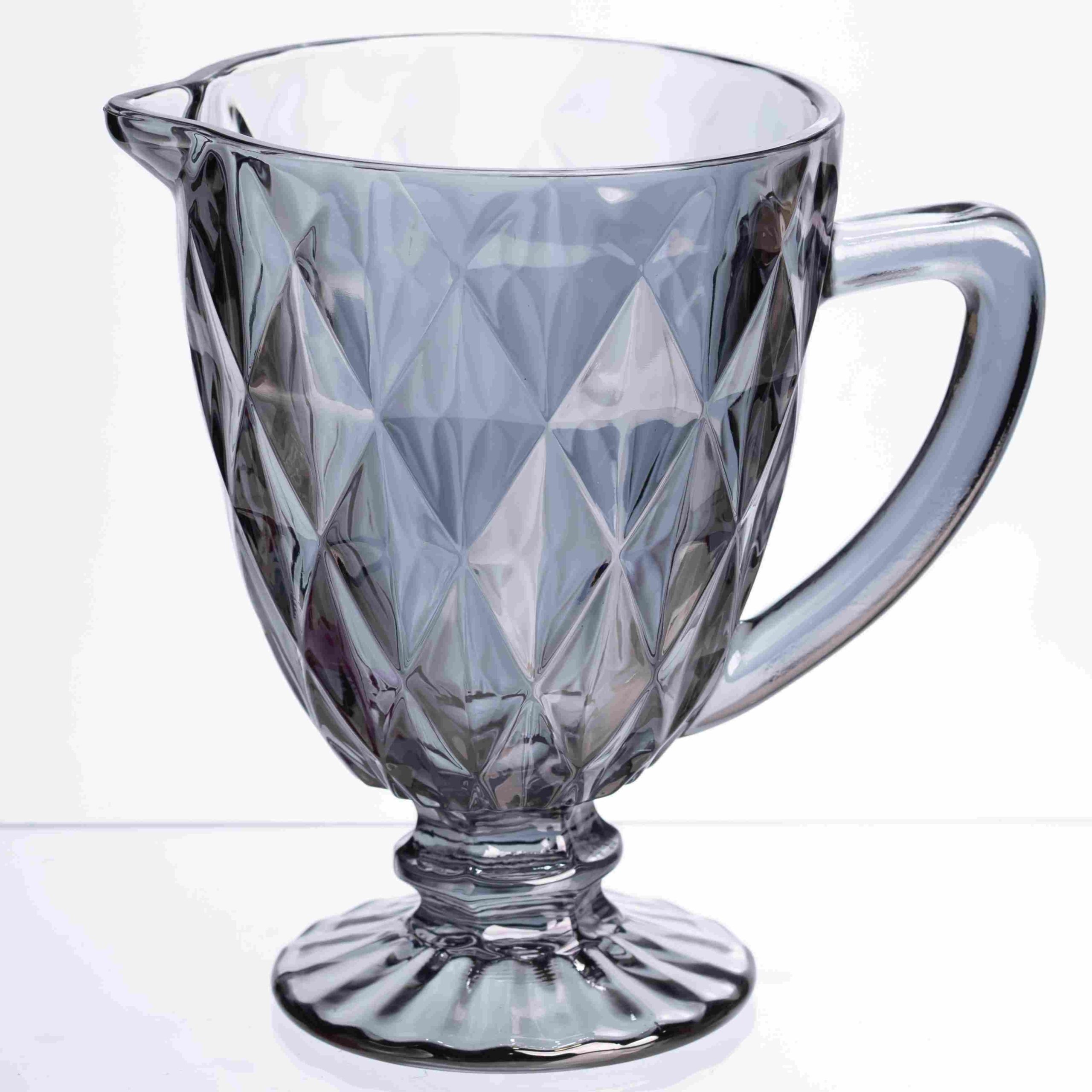 t5b5129 Графин для напоїв Fractal, скляний, 1 літр HP-19-267, прозорий - Зображення 1
