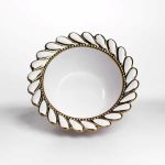 Глибока порцелянова тарілка Tiffany, 25.5 см, сервірувальна ML2006