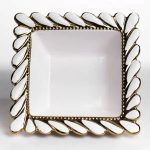 Глибока квадратна порцелянова тарілка Tiffany 26х26х8 см сML2009