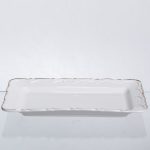Прямокутна плоска тарілка 20x12 см біла для десертів та закусок HP-HK-C13 - Зображення 3