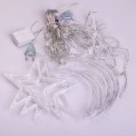 Світлодіодна гірлянда Зірка-штора 3*0,9 м 12 для фотозон та вікон біла WYF11W - Зображення 7