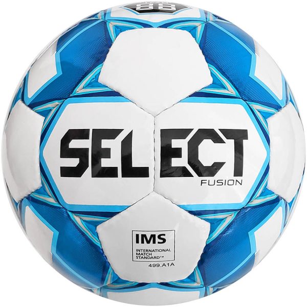 Футбольний м'яч Select Fusion IMS біло-блакитний Уні 3
