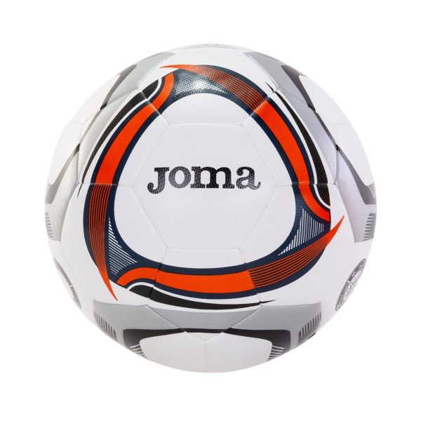Футбольний м'яч Joma LIGHT HYBRID (290 гр) білий, помаранчево-чорний Уні 5