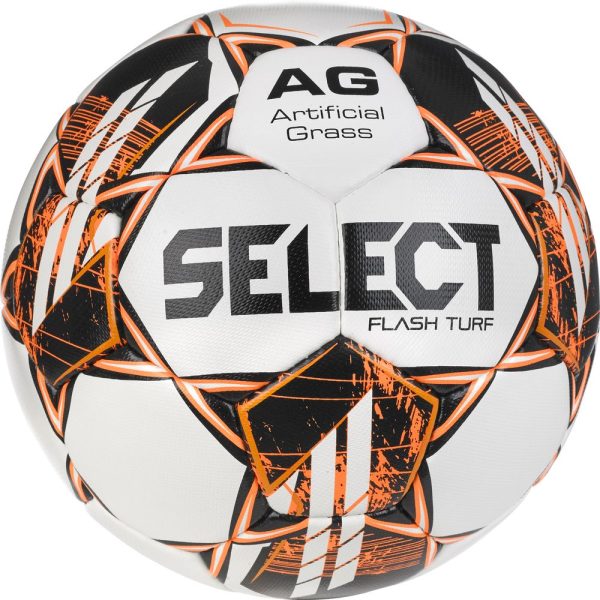 Футбольний м’яч Select FLASH TURF v23 біло-помаранчевий Уні 5