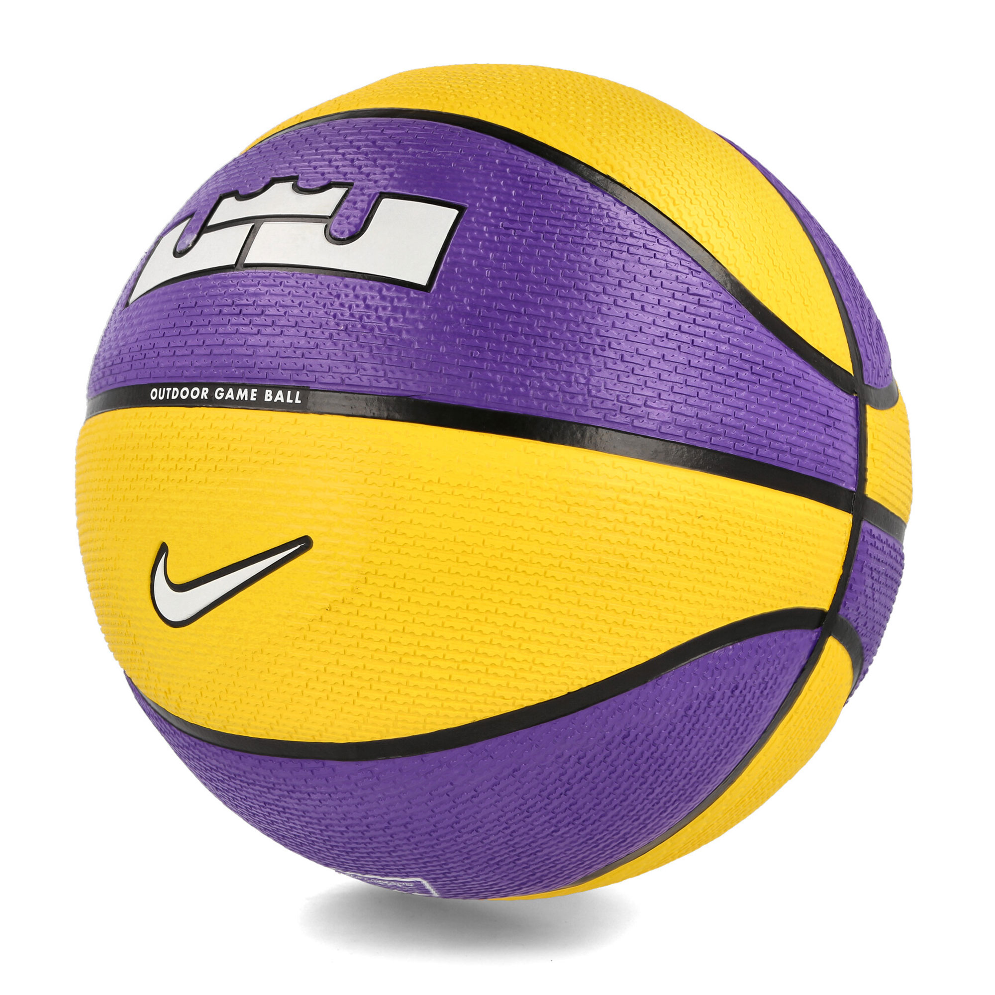 25676898584139_6687023181 Баскетбольний м'яч Nike PLAYGROUND 2.0 8P L JAMES DEFLATED COURT PURPLE/AMARILLO/BLACK/WHITE розмір 7 - Зображення 1