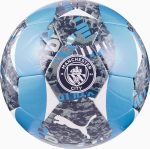 Футбольний м'яч Puma MCFC Prematch Ball сірий, блакитний 5 (084548-74)