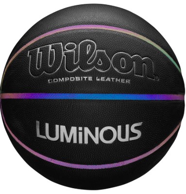 39309043939376_07a63fce42 Баскетбольний м'яч Wilson LUMINOUS BSKT IRIDESCENT чорний розмір 7 - Зображення 1