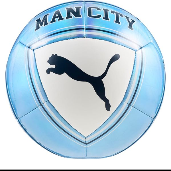 Футбольний м'яч Puma MCFC CULTURE Ball білий, блакитний 5 (084976-11)
