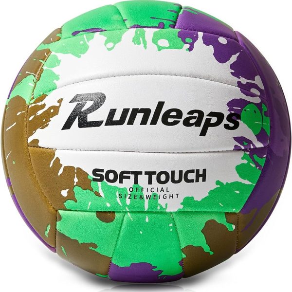Волейбольний м'яч Runleaps Green Purple розмір 5