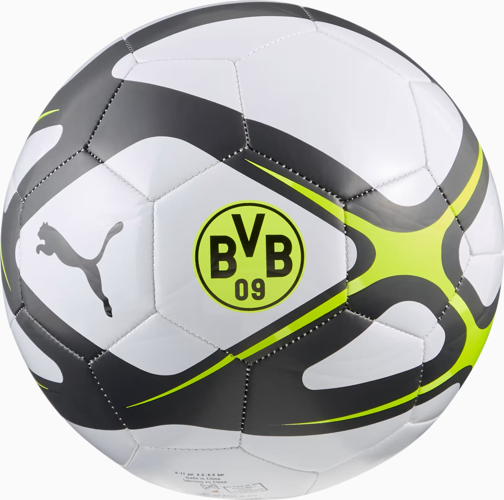 65725193524317_b5e5d65143 Футбольний м'яч Puma BVB CULTURE Ball білий, чорний, жовтий 5 (084746-04) - Зображення 1