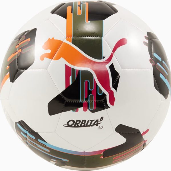 Футбольний м'яч Puma Orbita 6 MS білий, чорний, помаранчевий 5 (084335-01)