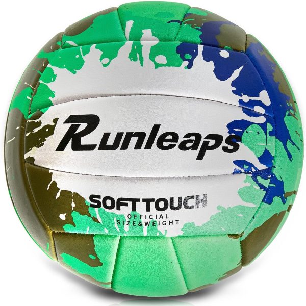 Волейбольний м'яч Runleaps Green Blue розмір 5