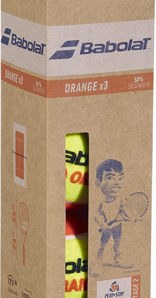 Тенісні м'ячі Babolat ORANGE у упаковці по 3 шт.