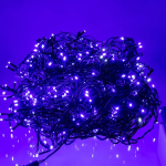 Вулична гірлянда «Бахрома» 50 м, 840 LED, чорний провід, синій - Зображення 2