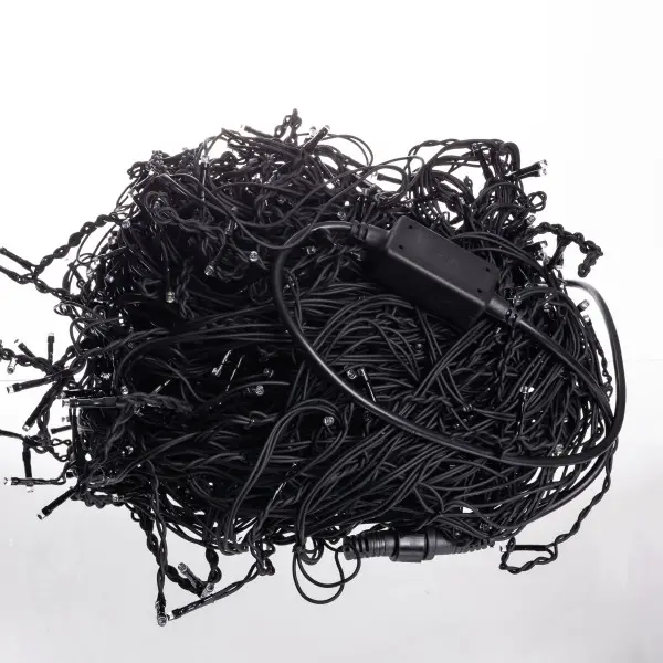 Вулична гірлянда «Бахрома» 50 м, 840 LED, чорний провід, синій - Зображення 3