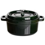 Емальована чавунна кокотниця 2,5 л, малахіт HP-FLG-9 green