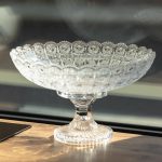 Скляна фруктовниця на ніжці Queen Lace 32 см під кришталь Yiwu HP-34-47 - Зображення 2