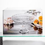 Скляна фруктовниця на ніжці Queen Lace 32 см під кришталь Yiwu HP-34-47 - Зображення 8