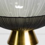 Скляна фруктовниця "Gold & Grey" 24 см на золотій ніжці Yiwu HP-34-118 - Зображення 6