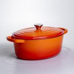 Емальована гусятниця з чавуну 6 л, помаранчева Yiwu HP-FLG-17 ORANGE - Зображення 5