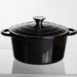 Емальована чавунна каструля 4 л, чорний Yiwu HP-FLG-1 BLACK