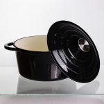 Емальована чавунна каструля 4 л, чорний Yiwu HP-FLG-1 BLACK - Зображення 3