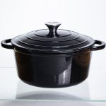Емальована чавунна каструля 5 л, чорна Yiwu HP-FLG-2 BLACK
