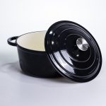 Емальована чавунна каструля 5 л, чорна Yiwu HP-FLG-2 BLACK - Зображення 3