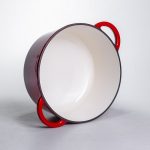 Емальована чавунна каструля 5 л, червона Yiwu HP-FLG-2 RED - Зображення 5