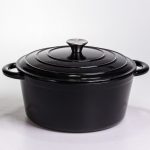 Емальована чавунна каструля 6,5 л, чорна Yiwu HP-FLG-3 BLACK