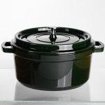 Емальована чавунна кокотниця 4,5 л, малахіт Yiwu HP-FLG-11 green
