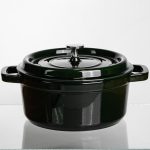 Емальована чавунна кокотниця 4 л, малахіт Yiwu HP-FLG-10 green