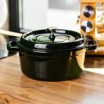 Емальована чавунна кокотниця 4 л, малахіт Yiwu HP-FLG-10 green - Зображення 2