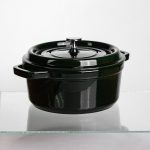 Емальована чавунна кокотниця 4 л, малахіт Yiwu HP-FLG-10 green - Зображення 6