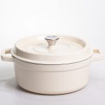 Емальована чавунна кокотниця 5,5 л, бежевий Yiwu HP-FLG-5 WHITE