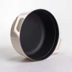 Емальована чавунна кокотниця 5,5 л, бежевий Yiwu HP-FLG-5 WHITE - Зображення 5