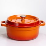 Емальована чавунна кокотниця 5,5 л, помаранчева Yiwu HP-FLG-5 ORANGE