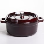 Емальована чавунна кокотниця 6,5 л, бургунді Yiwu HP-FLG-12
