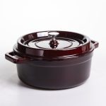 Емальована чавунна кокотниця 6,5 л, бургунді Yiwu HP-FLG-12 - Зображення 6
