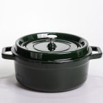 Емальована чавунна кокотниця 6,5 л, малахіт Yiwu HP-FLG-12 green