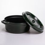 Емальована чавунна кокотниця 6,5 л, малахіт Yiwu HP-FLG-12 green - Зображення 3