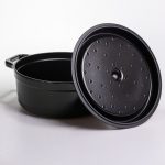 Емальована чавунна кокотниця 6,5 л, малахіт Yiwu HP-FLG-12 green - Зображення 4
