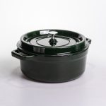 Емальована чавунна кокотниця 6,5 л, малахіт Yiwu HP-FLG-12 green - Зображення 6